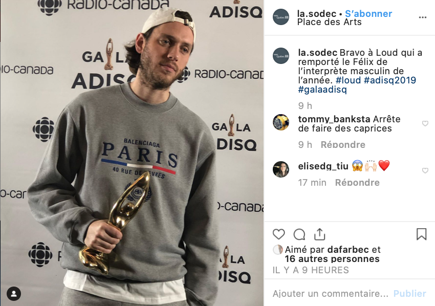 Le rappeur J7 se déguise en Loud à l'ADISQ pour l'Halloween - Petit ...
