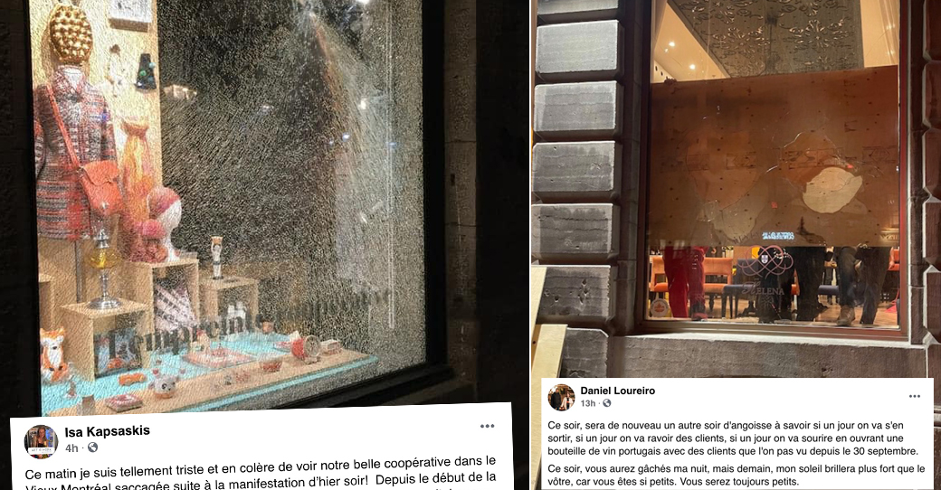 Three vandalized business owners in Old Montreal share their frustration