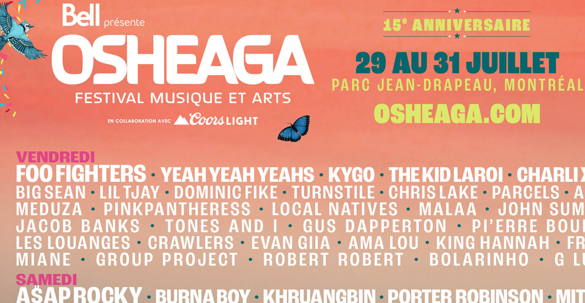 La programmation complète d'Osheaga 2022 est dévoilée