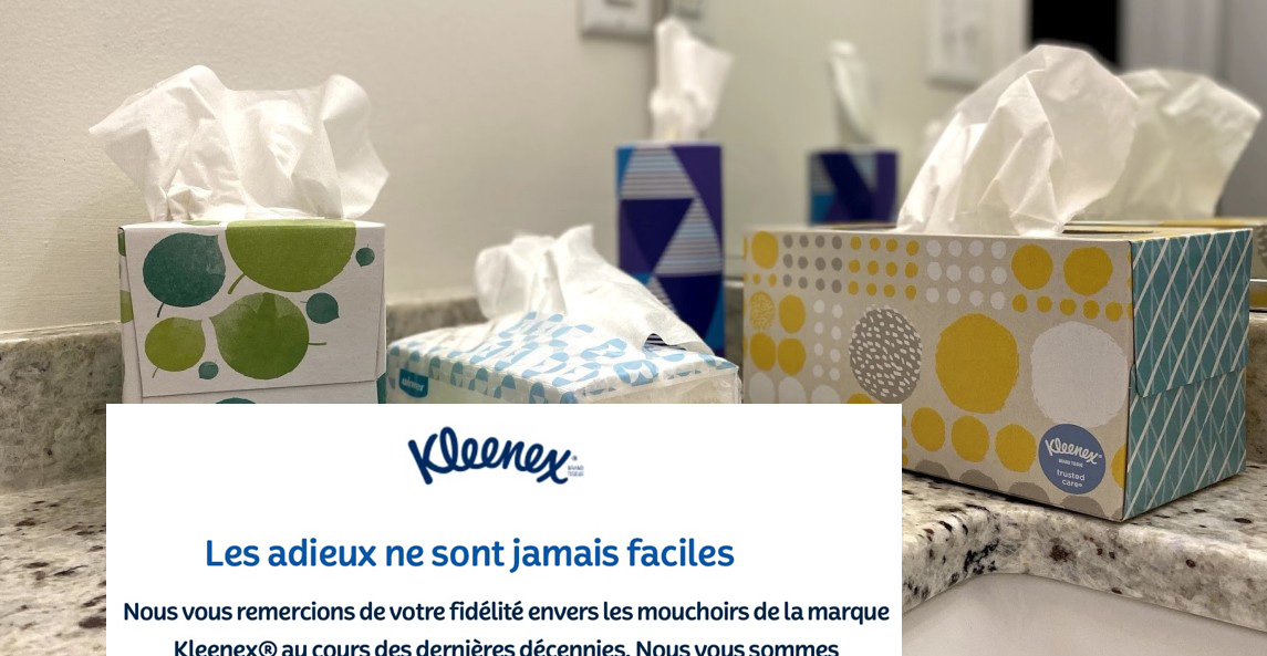 Les mouchoirs Kleenex disparaissent des tablettes au Canada