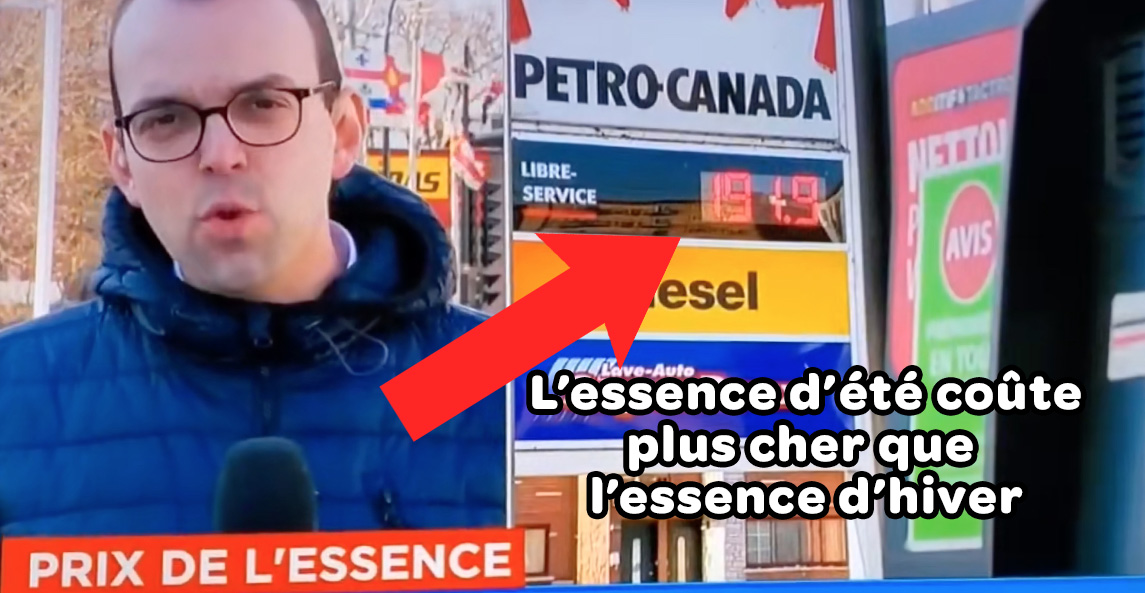 La hausse du prix de l'essence au Québec est due à l'essence d'été